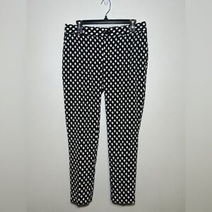 Banana Republic Black and White Polka Dot Dress Pants Trousers Size 4